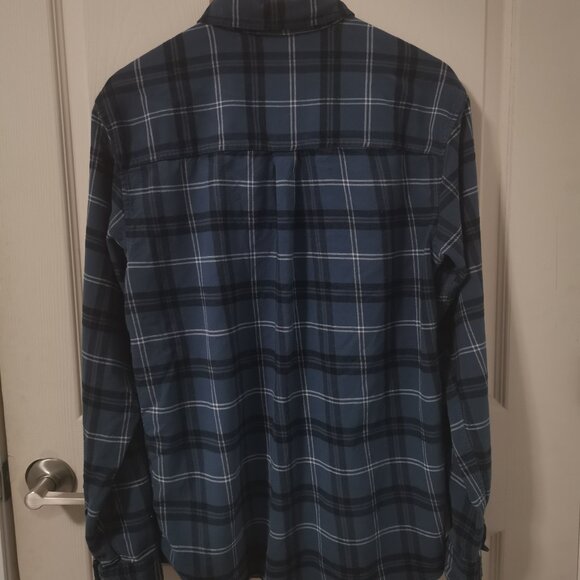 Blue Check Flannel Shirt - Unisex Cut - Picture 3 of 5